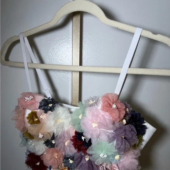 Ellacci Floral Embellished Bustier Top - Picture 6 of 7